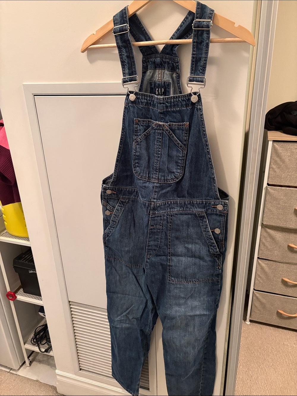GAP Women's Dark Blue Denim Overalls
